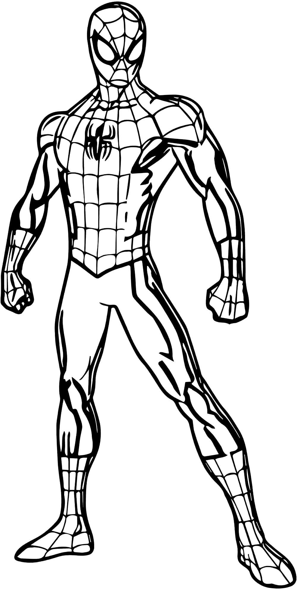 Desenho para Colorir do Homem Aranha - Desenho para Colorir