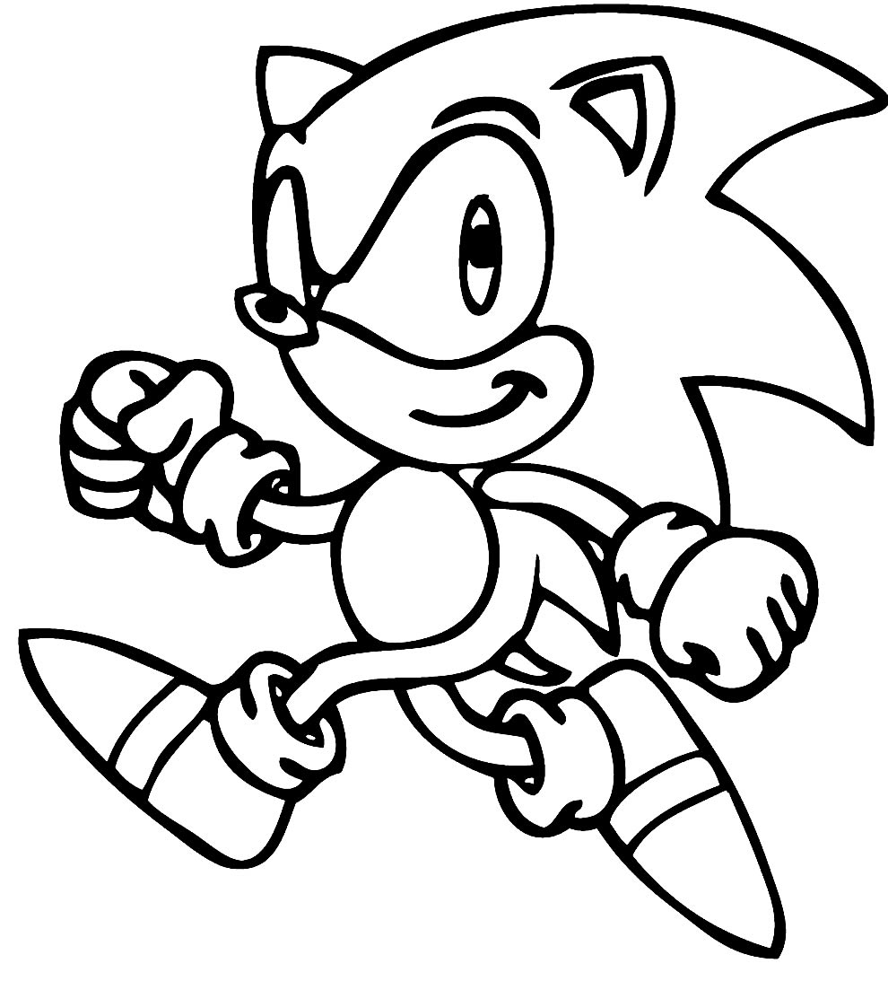 Sonic o ouriço 2 para colorir