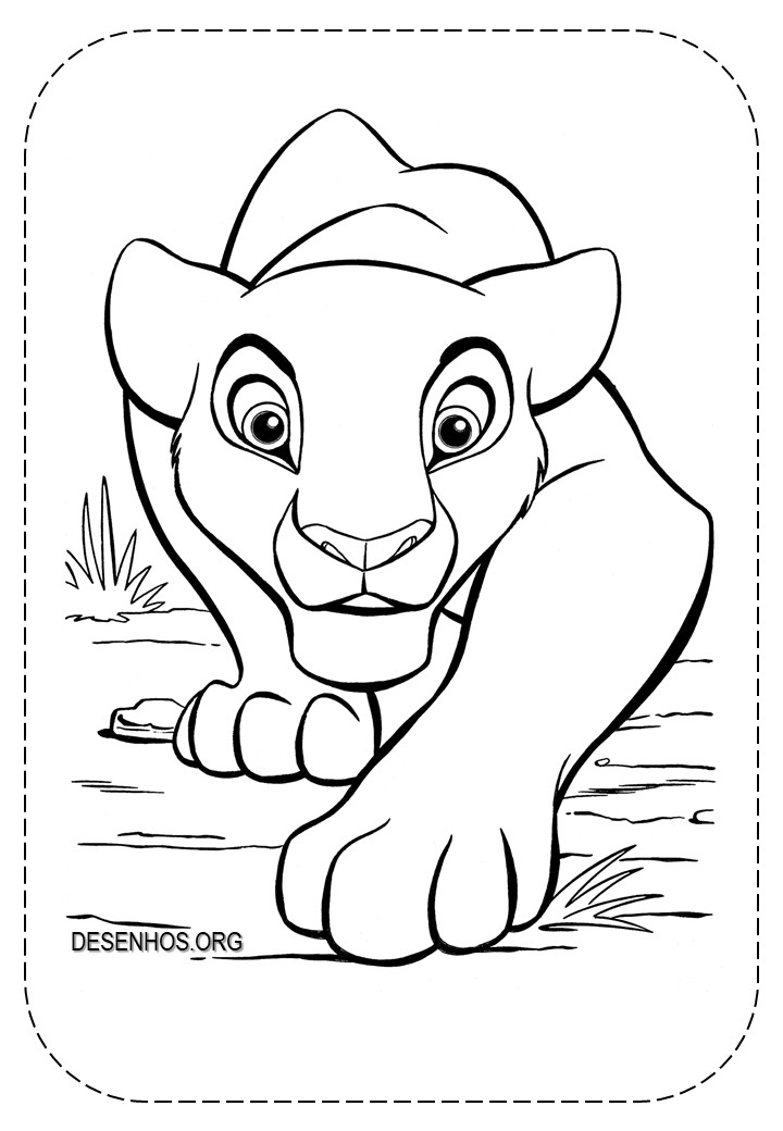 Desenhos do Rei Leão para Imprimir e Colorir