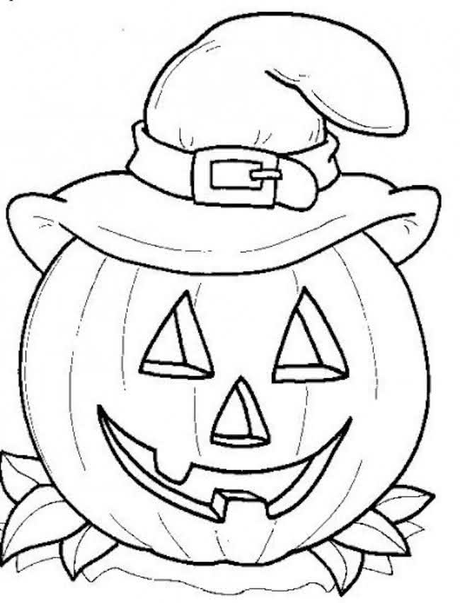 Desenho de Assustador Halloween Jakc-o-Lantern para colorir