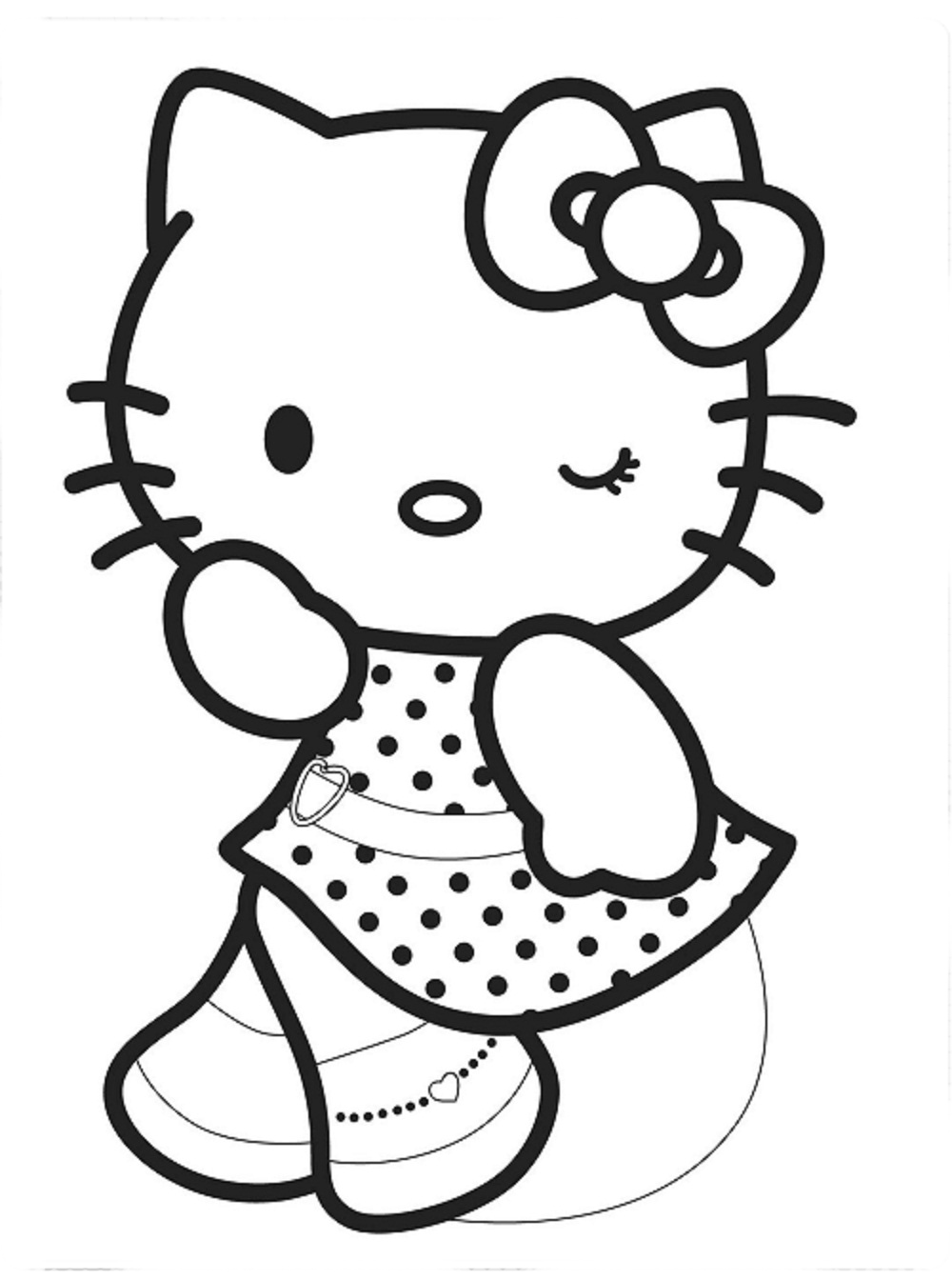 Hello Kitty para colorir em 2023  Hello kitty, Desenhos da hello kitty  para colorir, Desenho da hello kitty