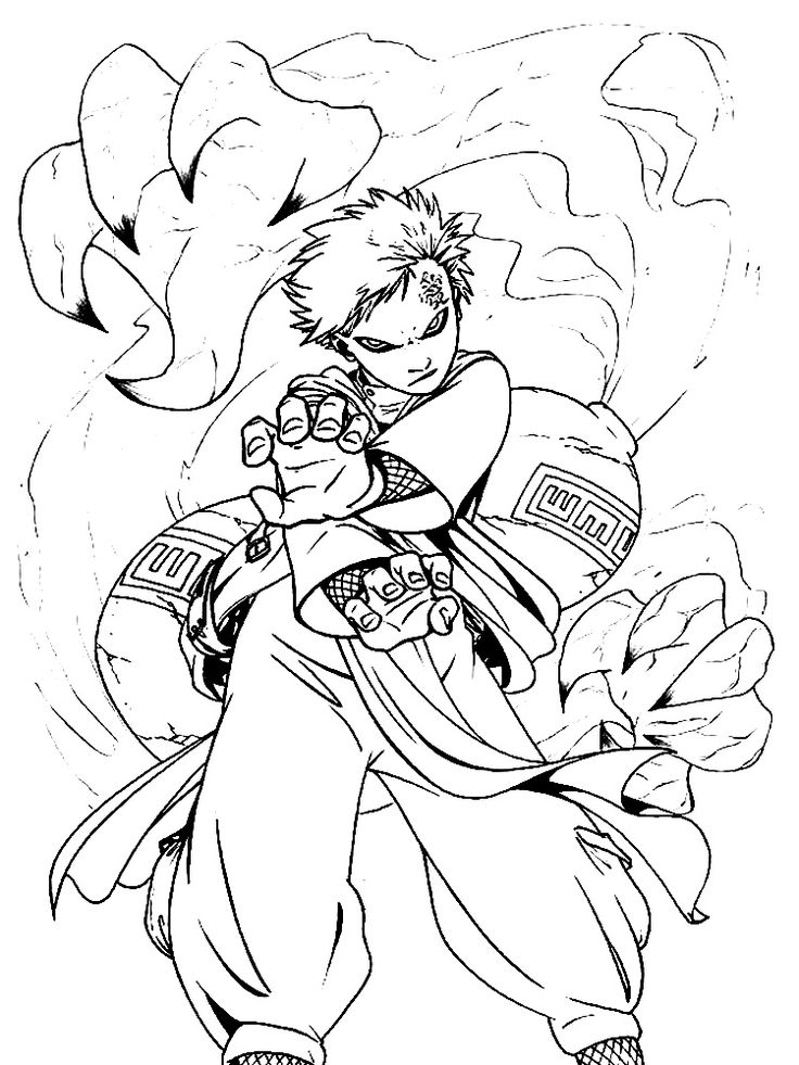 Desenho para colorir de Naruto, ilustração em preto e branco, hiperrealista  e intrincada · Creative Fabrica