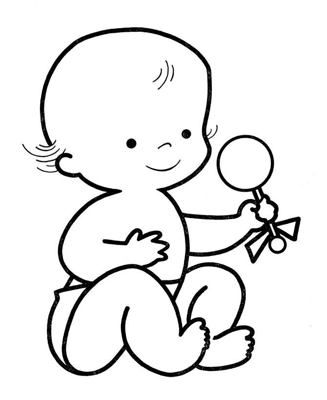 Desenhos para colorir com bebês