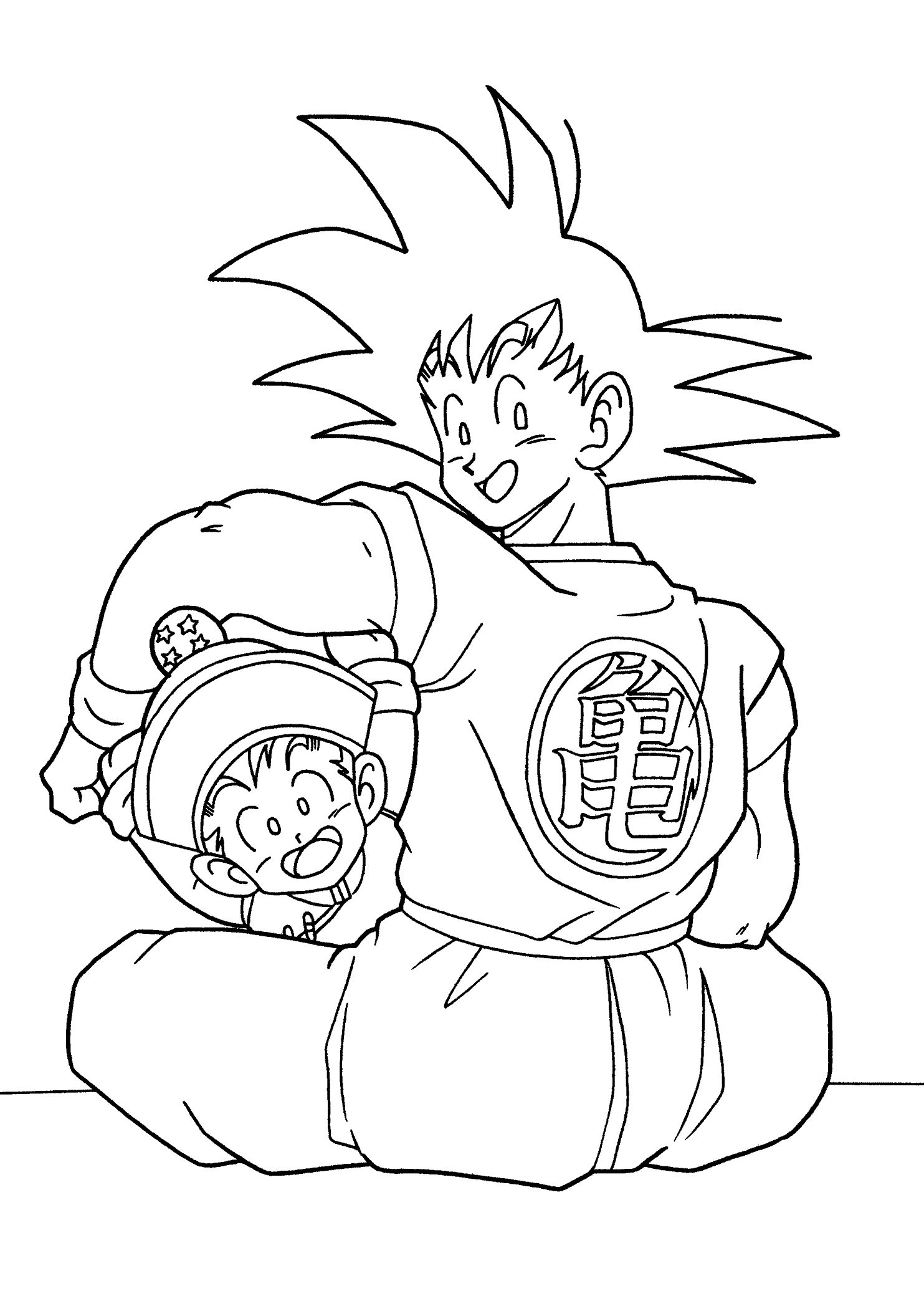 Desenho de Goku Super Saiyajin para colorir, desenho do goku para colorir 