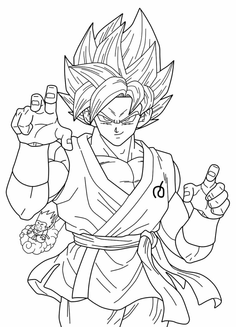Desenho facil - Goku black colorido
