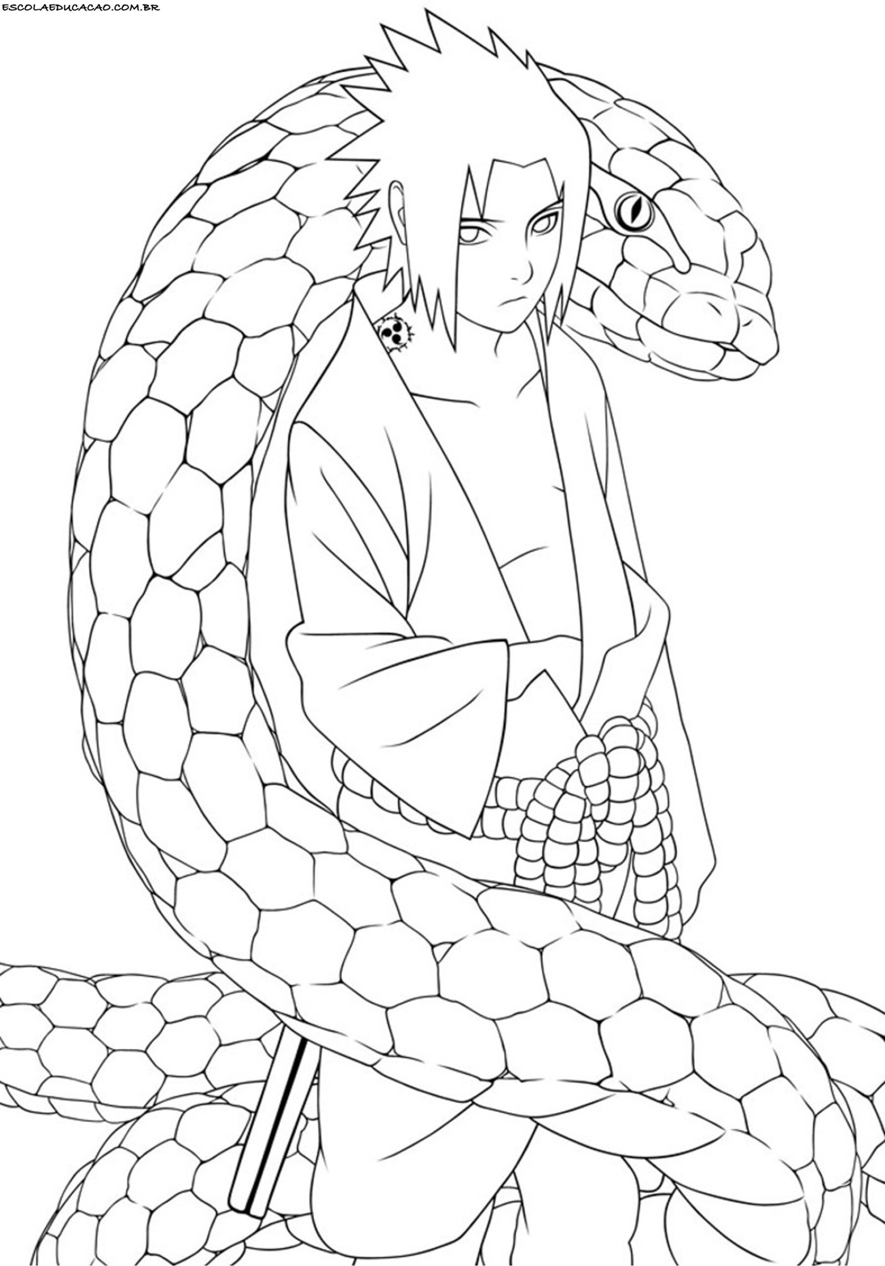 Desenhos para Pintar Sasuke Uchiha 2