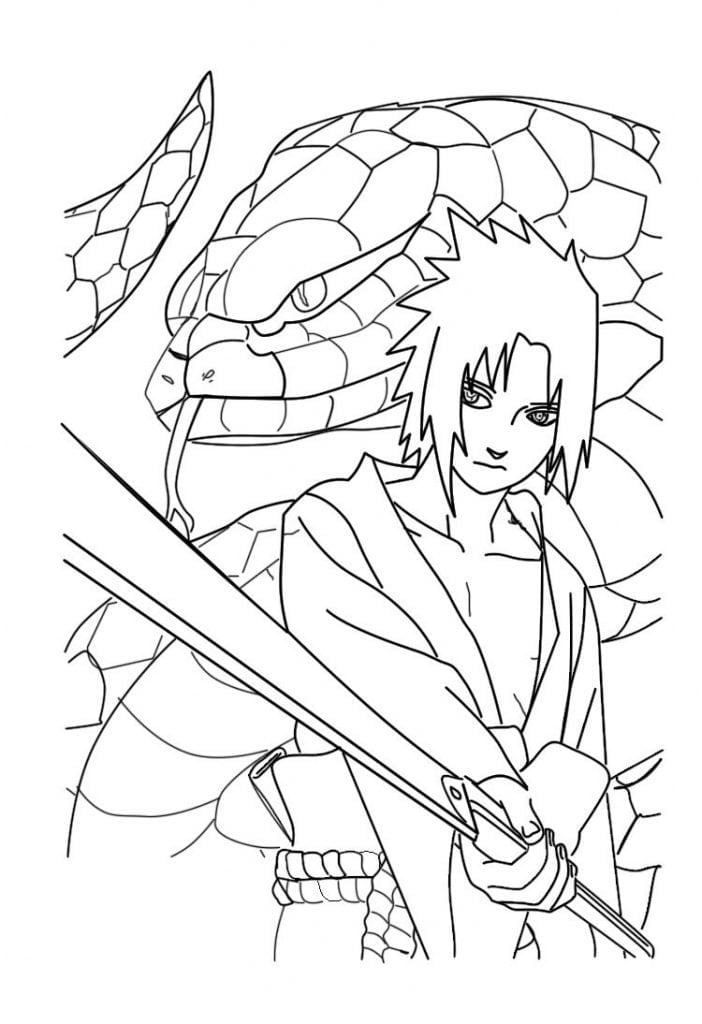 Sasuke Uchiha: Uma Página em Branco para Cores Vibrantes