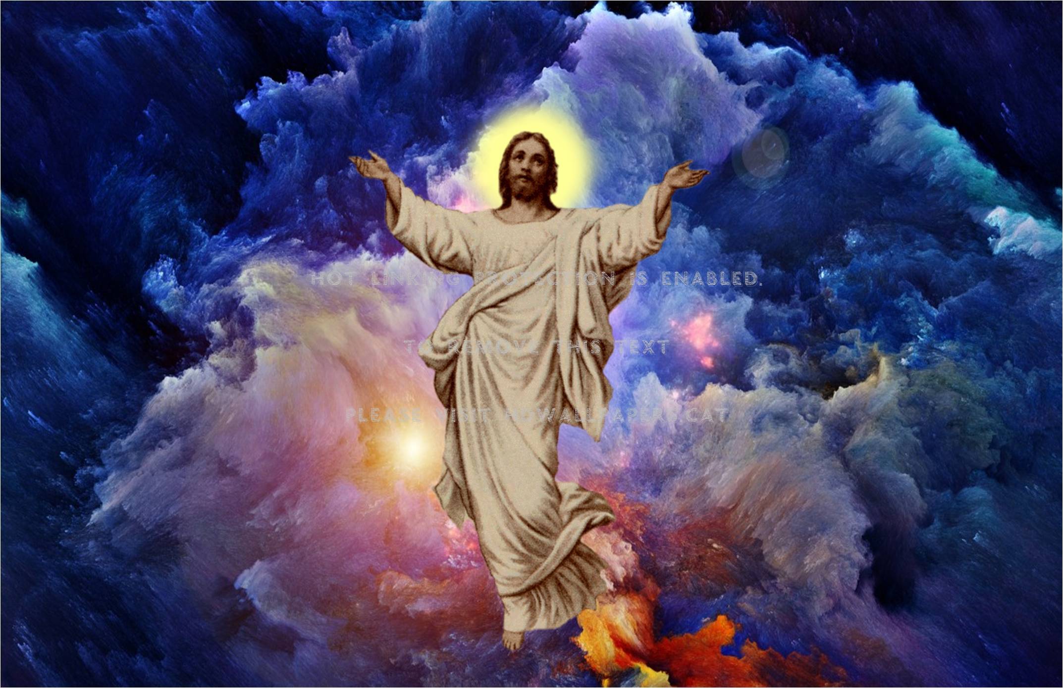 Entre Dimensões Sagradas: Papel de Parede Jesus Cristo em 3D