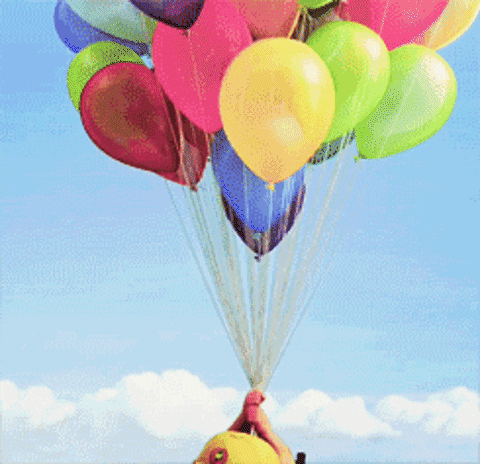 Gifs Encantadores de Balões para Alegrar seu Dia!